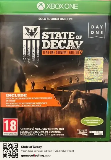 State of Decay Xbox One, Italy box front