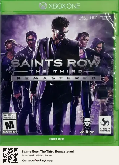 Saints Row: The Third Remastered Xbox One, NTSC box front