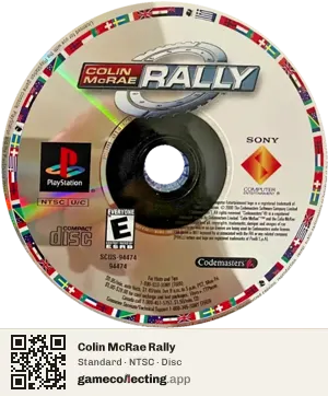Colin McRae Rally PlayStation, NTSC disc