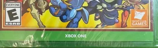 Shovel Knight: Treasure Trove, the ESRB box on its front