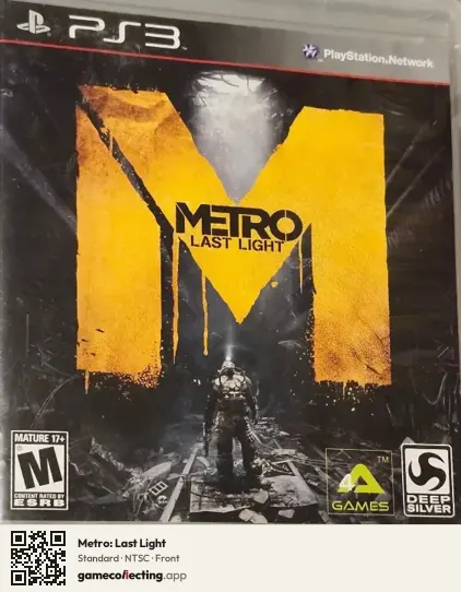 Metro: Last Light PlayStation 3, NTSC box front