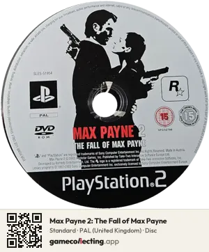 Max Payne 2: The Fall of Max Payne PlayStation 2, PAL disc