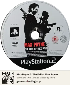 Max Payne 2: The Fall of Max Payne PlayStation 2, PAL disc