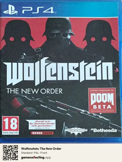 Wolfenstein: The New Order PlayStation 4, PAL box front