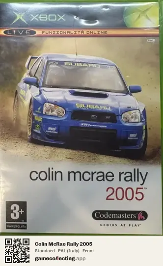 Colin McRae Rally 2005 Xbox, Italy box front