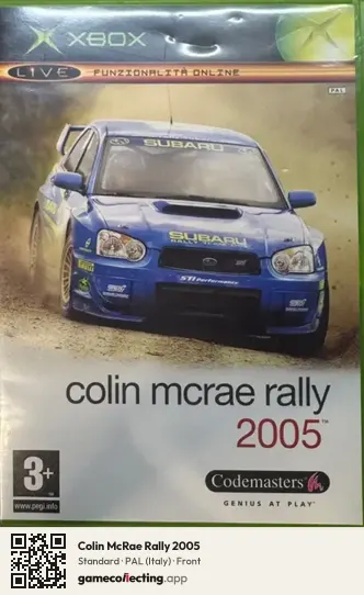 Colin McRae Rally 2005 Xbox, Italy box front
