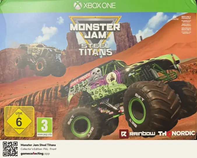 Monster Jam Steel Titans Xbox One, PAL box front