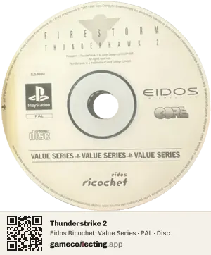 Thunderstrike 2 PlayStation, PAL disc