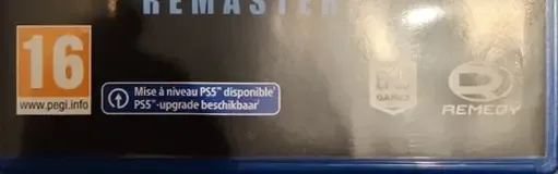 Alan Wake Remastered, the PEGI square on its front