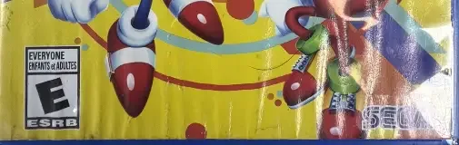 Sonic Mania, the ESRB box on its front