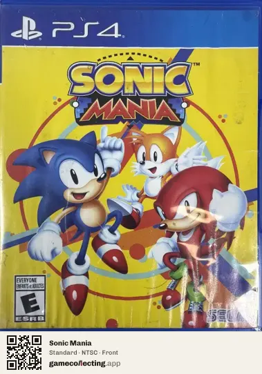 Sonic Mania PlayStation 4, NTSC box front