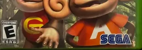 Super Monkey Ball Deluxe, the ESRB box on its front