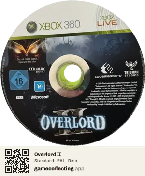 Overlord II Xbox 360, PAL disc