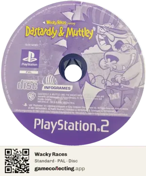 Wacky Races PlayStation 2, PAL disc