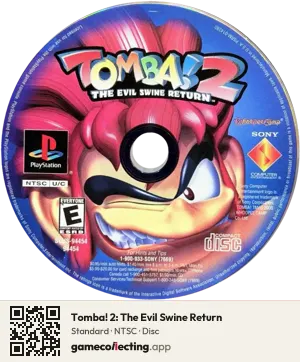 Tomba! 2: The Evil Swine Return PlayStation, NTSC disc