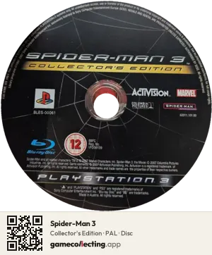 Spider-Man 3 PlayStation 3, PAL disc