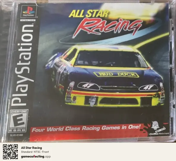All Star Racing PlayStation, NTSC box front