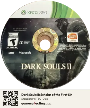Dark Souls II: Scholar of the First Sin Xbox 360, NTSC disc