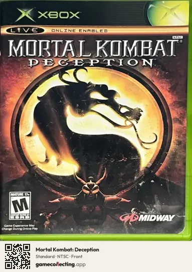 Mortal Kombat: Deception Xbox, NTSC box front