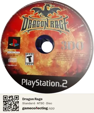 Dragon Rage PlayStation 2, NTSC disc