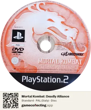 Mortal Kombat: Deadly Alliance PlayStation 2, PAL disc