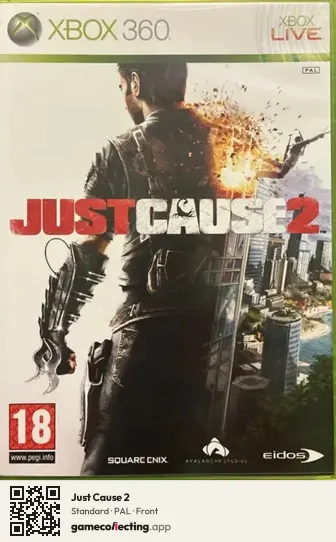 Just Cause 2 Xbox 360, PAL box front
