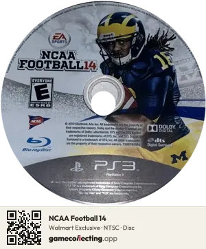 NCAA Football 14 PlayStation 3, NTSC disc