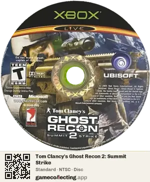 Tom Clancy's Ghost Recon 2: Summit Strike Xbox, NTSC disc