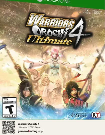 Warriors Orochi 4 Xbox One, NTSC box front