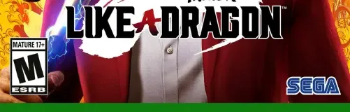 Yakuza: Like a Dragon, the ESRB box on its front