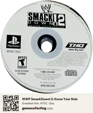 WWF SmackDown! 2: Know Your Role PlayStation, NTSC disc