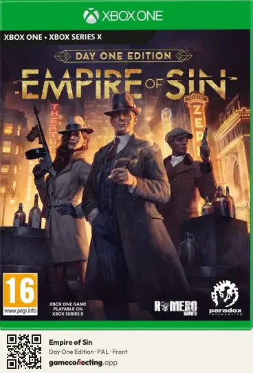 Empire of Sin Xbox One, PAL box front
