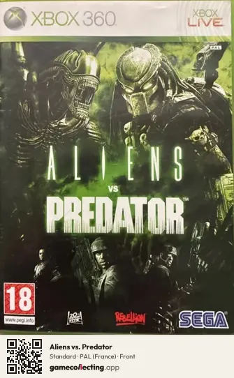 Aliens vs. Predator Xbox 360, France box front