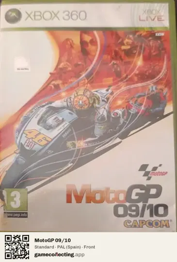 MotoGP 09/10 Xbox 360, Spain box front