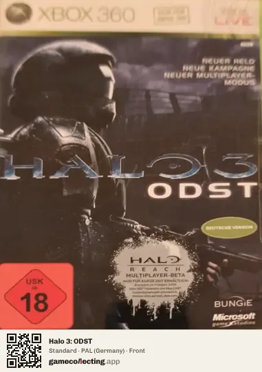 Halo 3: ODST Xbox 360, Germany box front