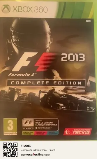 F1 2013 Xbox 360, PAL box front