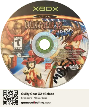Guilty Gear X2 #Reload Xbox, NTSC disc