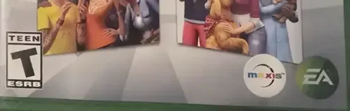 The Sims 4, the ESRB box on its front