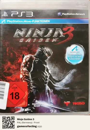 Ninja Gaiden 3 PlayStation 3, Germany box front