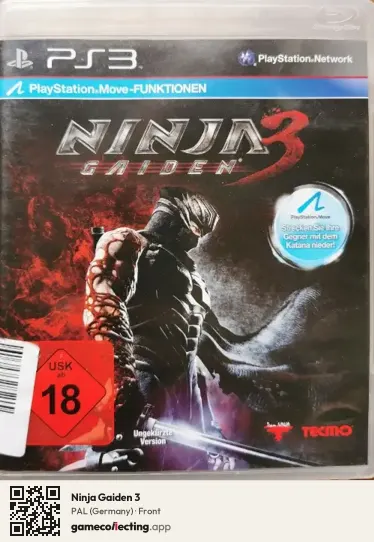 Ninja Gaiden 3 PlayStation 3, Germany box front