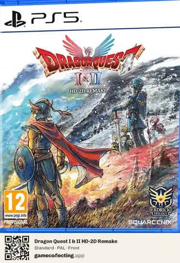 Dragon Quest I & II HD-2D Remake PlayStation 5, PAL box front