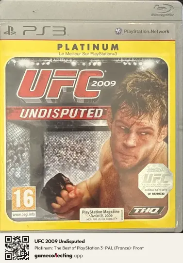 UFC 2009 Undisputed PlayStation 3, France box front