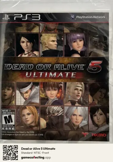 Dead or Alive 5 Ultimate PlayStation 3, NTSC box front
