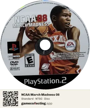 NCAA March Madness 08 PlayStation 2, NTSC disc