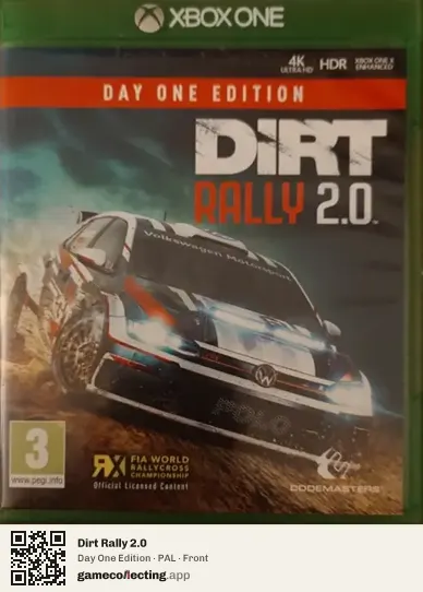 Dirt Rally 2.0 Xbox One, PAL box front