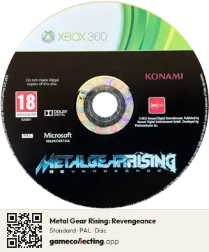 Metal Gear Rising: Revengeance Xbox 360, PAL disc