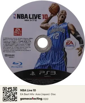 NBA Live 10 PlayStation 3, Asia disc