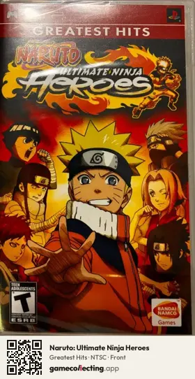 Naruto: Ultimate Ninja Heroes PlayStation Portable, NTSC box front