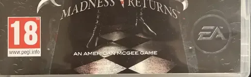 Alice: Madness Returns, the PEGI square on its front