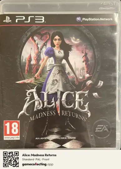 Alice: Madness Returns PlayStation 3, PAL box front